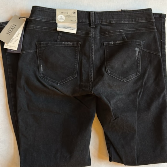 Not your daughters jeans NYDJ Uplift Alina Jean Legging denim black sz 12 NEW - Picture 6 of 8